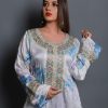Multi White Traditional Jalabya for Women - Image 2