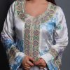 Multi White Traditional Jalabya for Women - Image 4