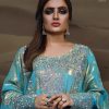 Sky Blue Traditional Heavy Work Thoub for Women - Image 3