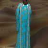 Sky Blue Traditional Heavy Work Thoub for Women - Image 4