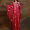 Pink Traditional Heavy Work Thoub for Women