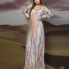 Crystal Work Rainbow Traditional Jalabya for Women